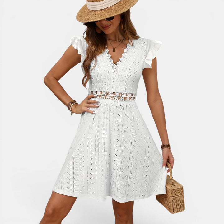 Sophie | Lace V-Neck Mini Dress