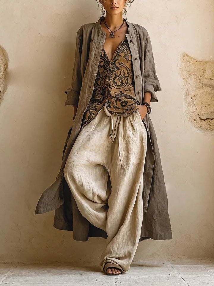 Naomi | Linen Breeze Three Piece Set