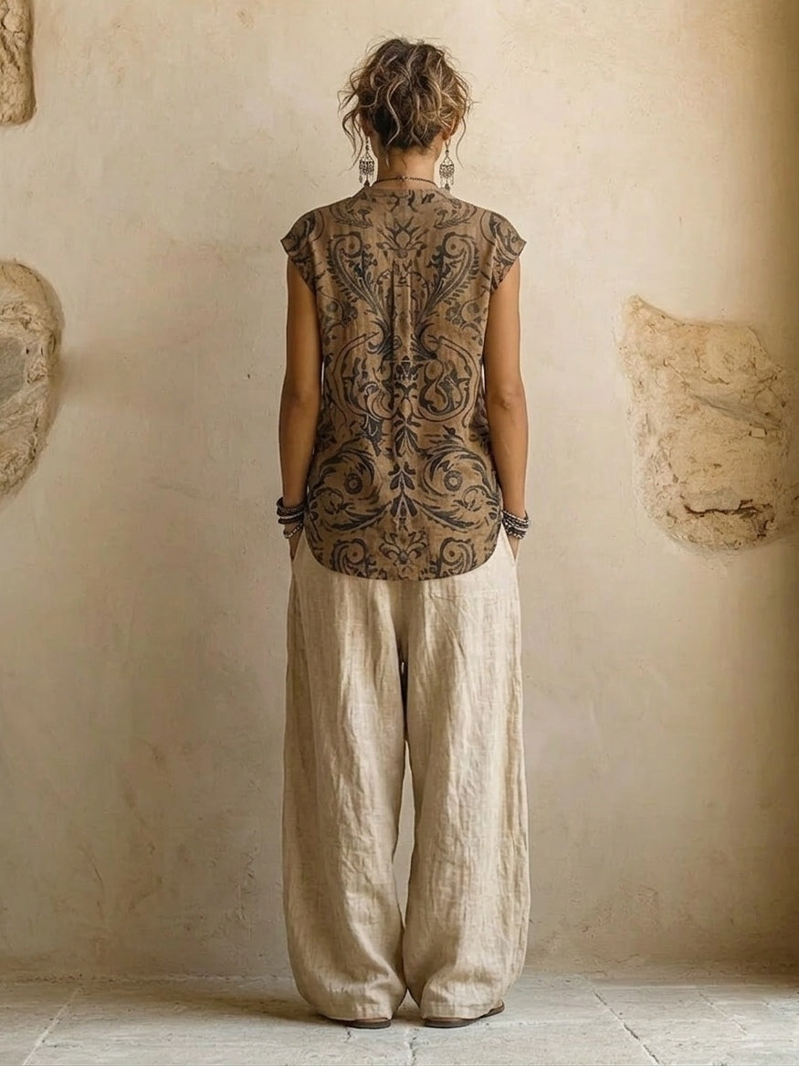 Naomi | Linen Breeze Three Piece Set