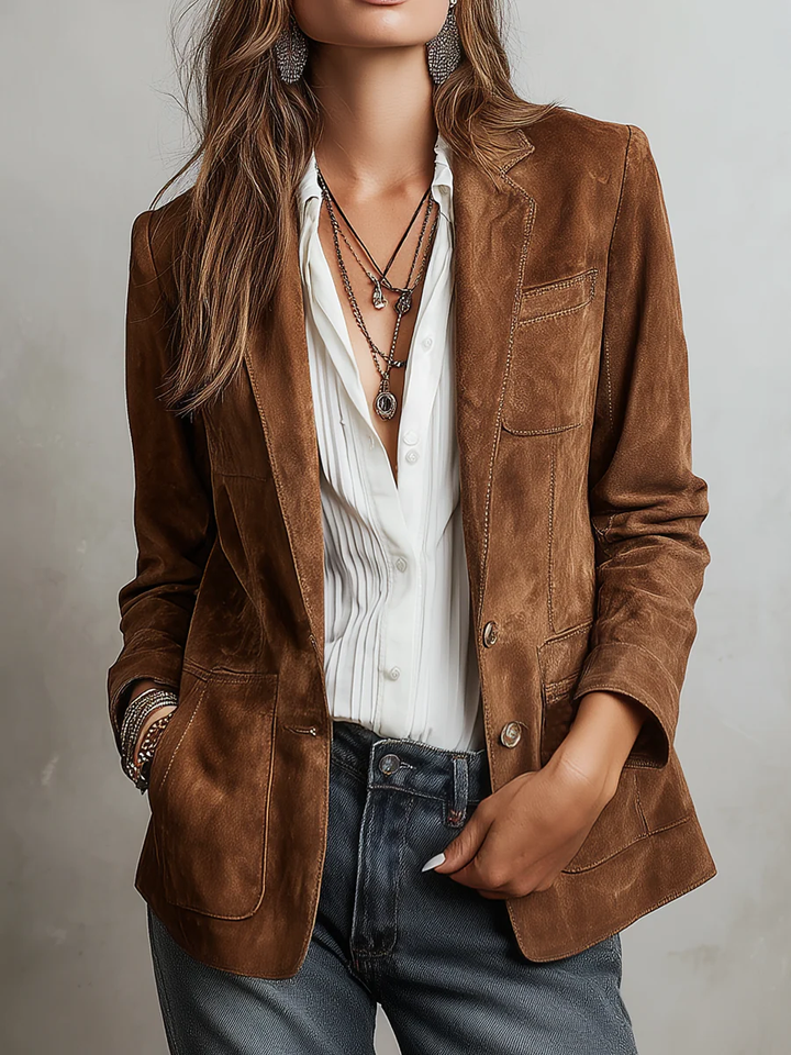 Winifred | Vintage suede contrast jacket