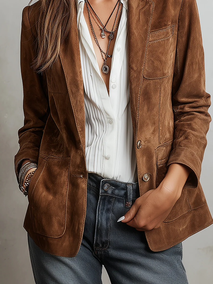 Winifred | Vintage suede contrast jacket