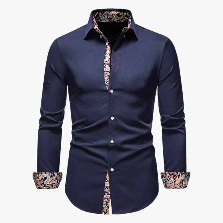 Evan | Men’s Slim Fit Paisley Dress Shirt