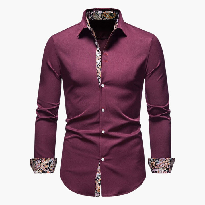 Evan | Men’s Slim Fit Paisley Dress Shirt
