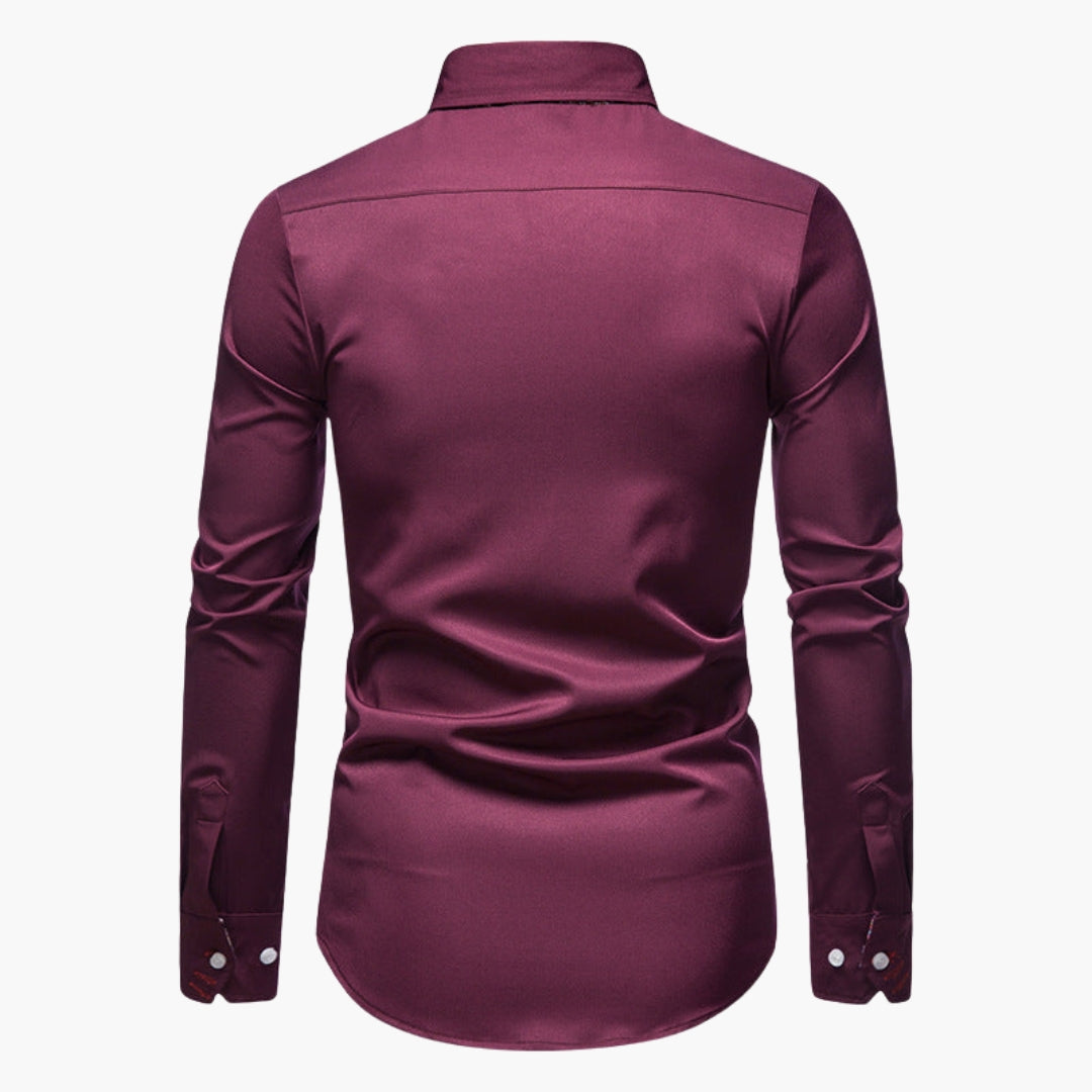 Evan | Men’s Slim Fit Paisley Dress Shirt