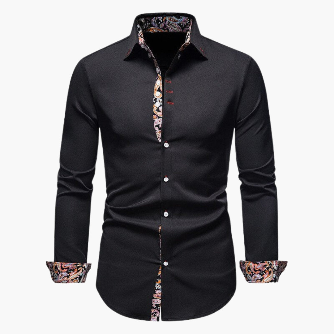 Evan | Men’s Slim Fit Paisley Dress Shirt