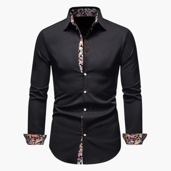Evan | Men’s Slim Fit Paisley Dress Shirt