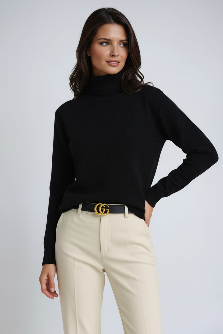Hollis | Cozy Knit High-Neck Essentials Sweater