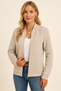 Avery | Ribbed Zip Knit Comfort Jacket