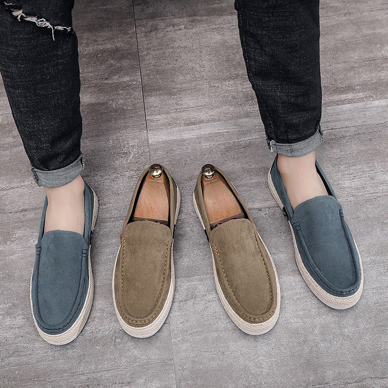 Men's blue canvas casual shoes