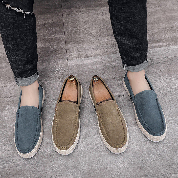 Men's blue canvas casual shoes