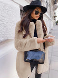 Julia | Long Faux Fur Coat with Lapel Collar