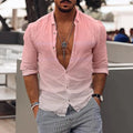 Sebastian | Men's printed long sleeve polo shirt