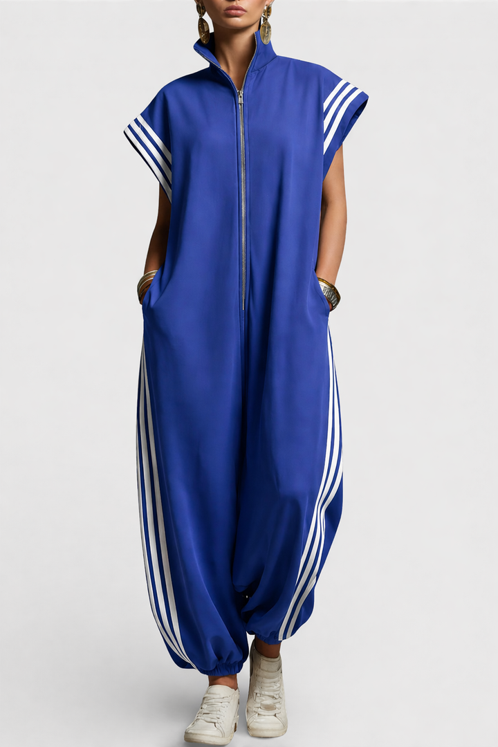 Josie | Sleeveless zip neck jumpsuit