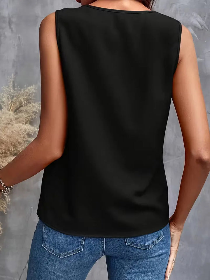 Eliana | Sleeveless Ruffle Blouse