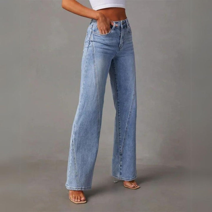 Kinsley | High-Rise Relaxed Denim Trousers