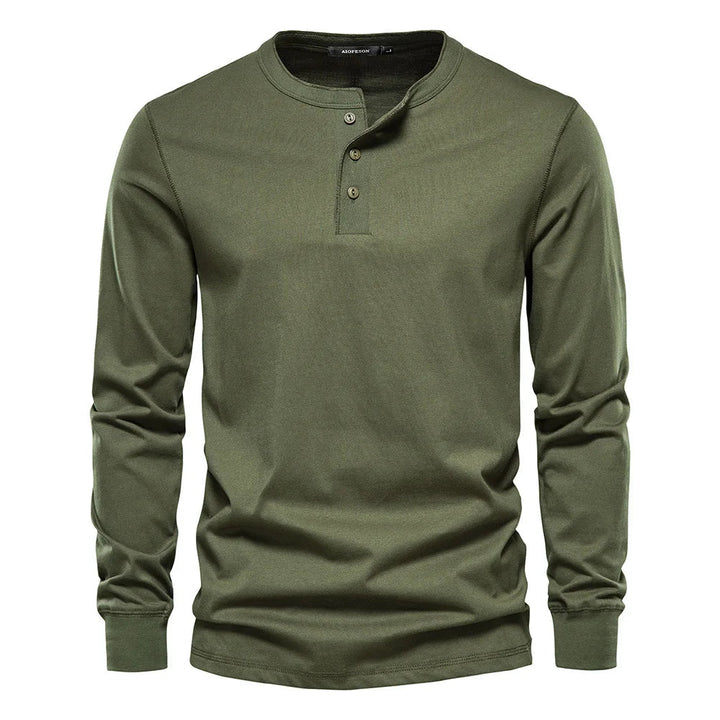 Declan | Men's Long Sleeve Henley Shirt