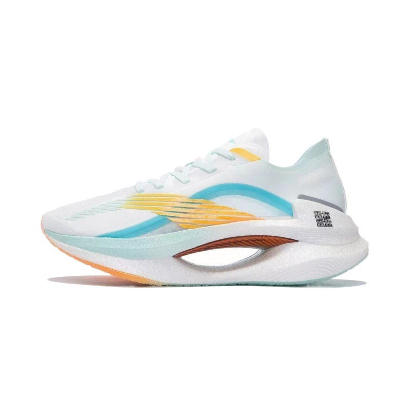 Men's casual low top sneakers in white and blue
