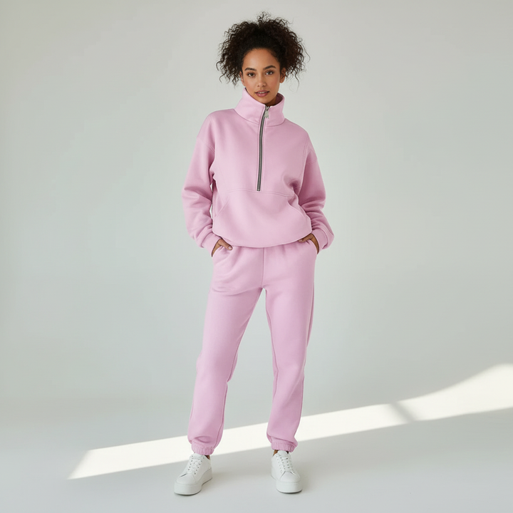 Presley | Cozy Half-Zip Lounge Outfit