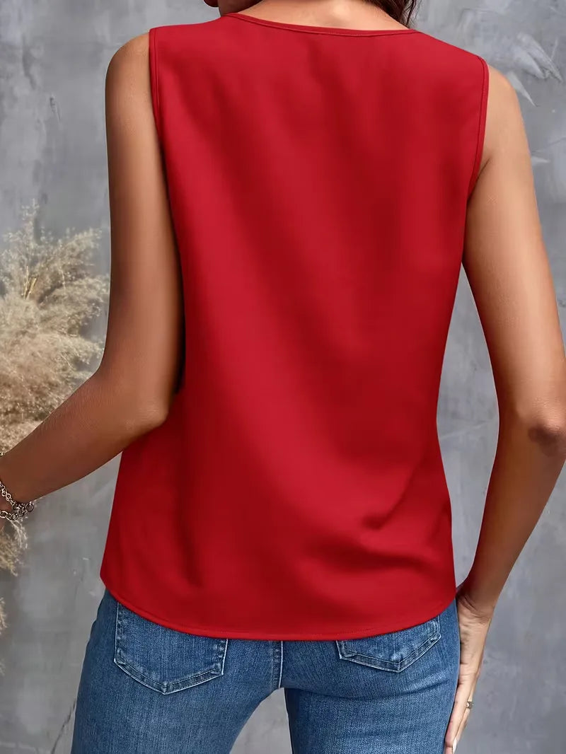 Eliana | Sleeveless Ruffle Blouse