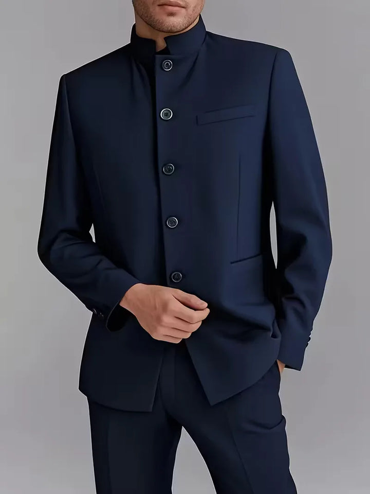 Sterling | Slim Fit Mandarin Collar Blazer