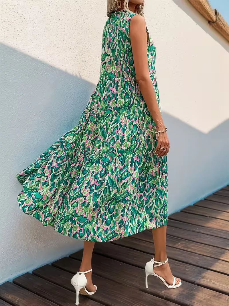 Everly | Printed Tiered Maxi Dress