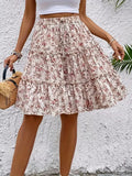 Meadow | Floral Tiered Mini Skirt