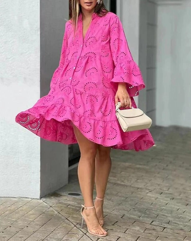 Aurora | Eyelet Summer Mini Dress
