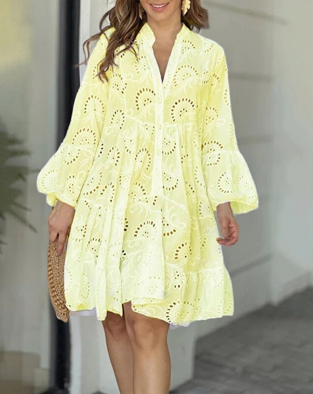 Aurora | Eyelet Summer Mini Dress