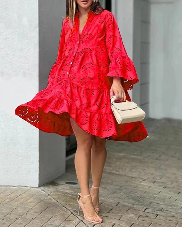 Aurora | Eyelet Summer Mini Dress