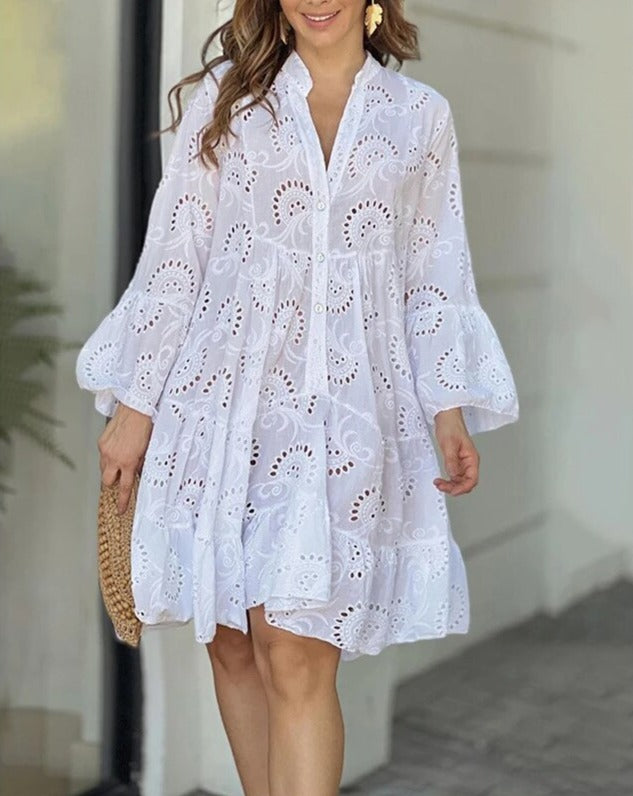 Aurora | Eyelet Summer Mini Dress