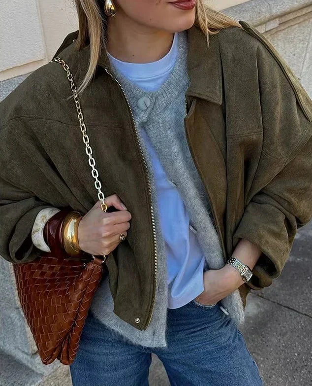 Tatum | Cozy Oversized Suede Layer Jacket