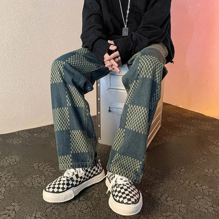 Ryder | Checkered Baggy Jeans