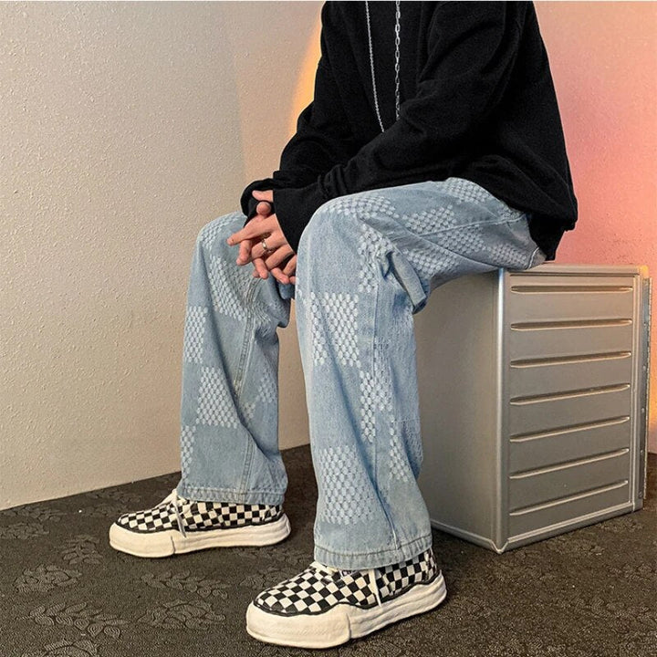 Ryder | Checkered Baggy Jeans