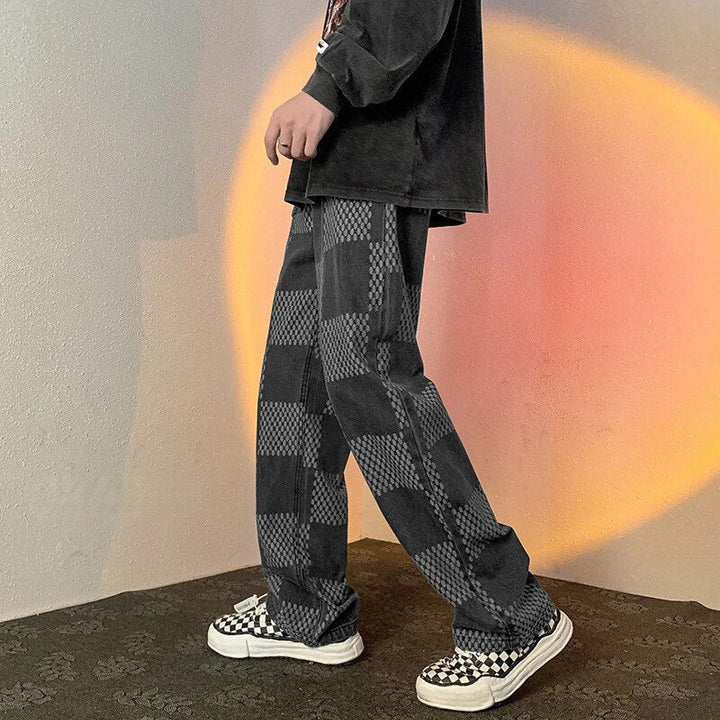 Ryder | Checkered Baggy Jeans