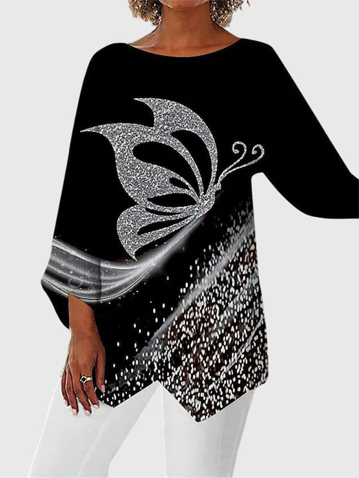 Lila | Elegant Crew Neck Everyday Top
