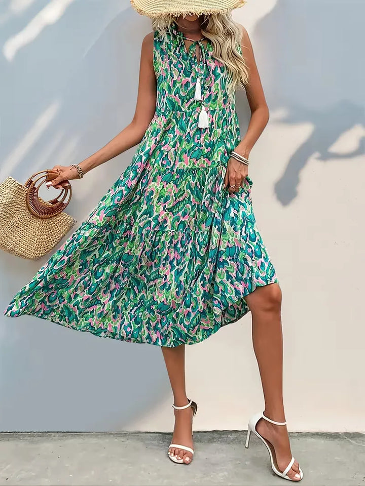 Everly | Printed Tiered Maxi Dress