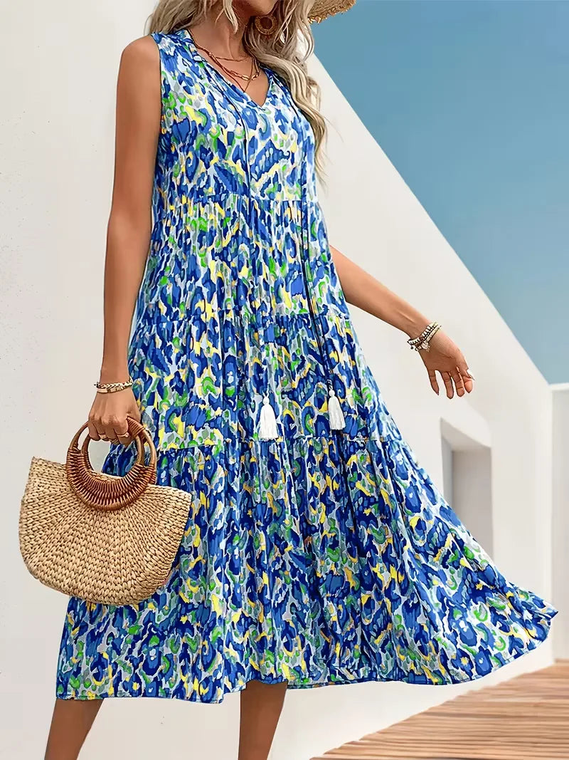 Everly | Printed Tiered Maxi Dress