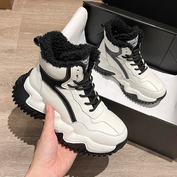 Lydia | Bottes de neige pour femme à bout rond et doublure en peluche