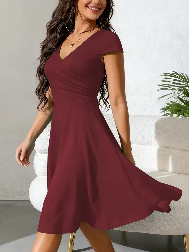 Aubrielle | V-Neck Fit & Flare Dress