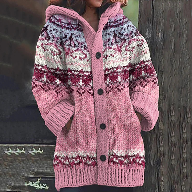 Paisley | Nordic Cozy Hooded Cardigan