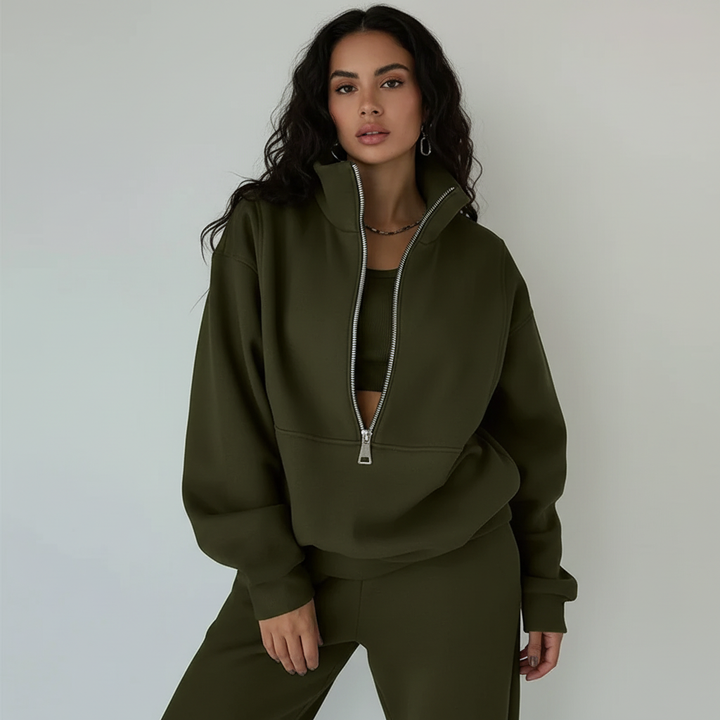 Presley | Cozy Half-Zip Lounge Outfit