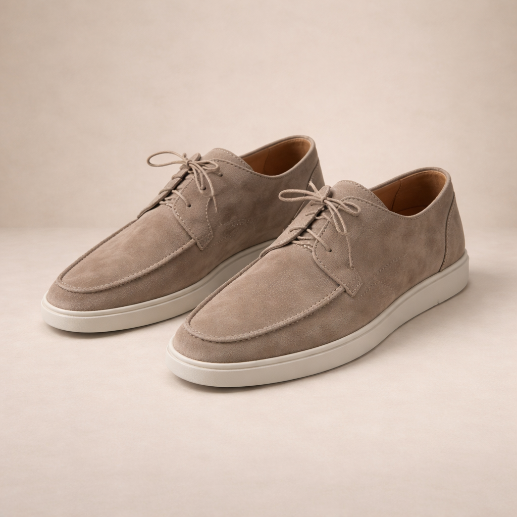 James | Men's Suede Lace-Up Loafers