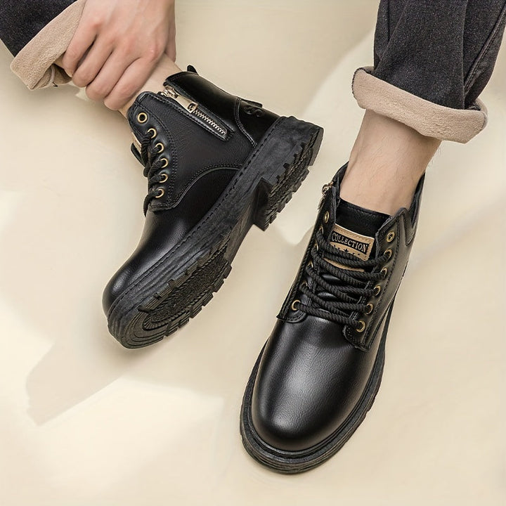 Cyrus | Men high leather zip boots