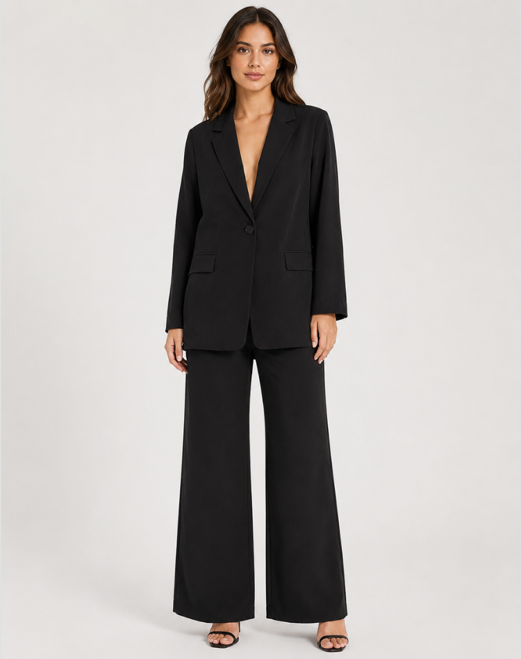 Charlotte | Women's Blazer & Wide Leg Pants Set