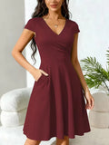 Aubrielle | V-Neck Fit & Flare Dress
