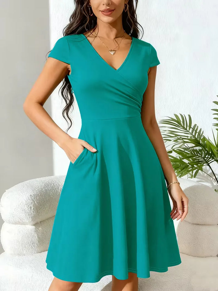 Aubrielle | V-Neck Fit & Flare Dress