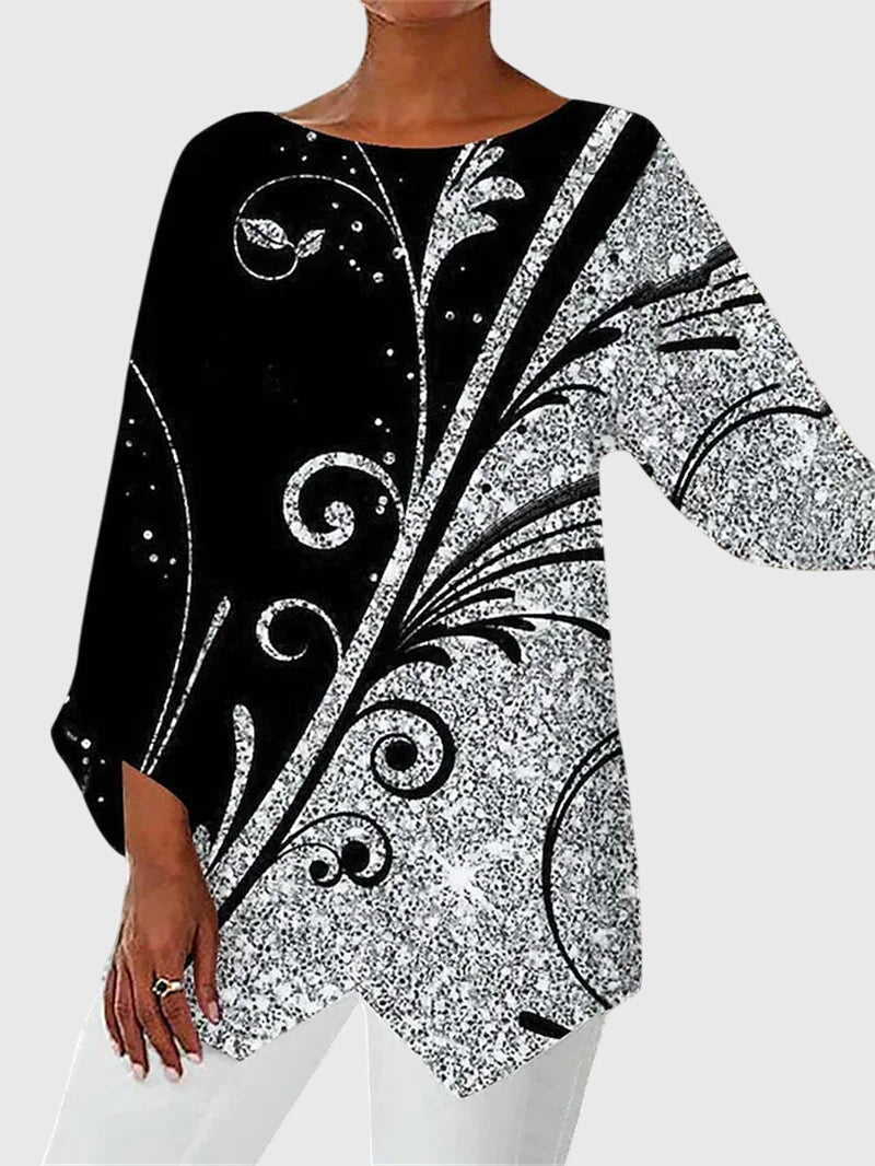 Lila | Elegant Crew Neck Everyday Top