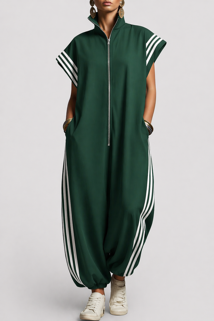 Josie | Sleeveless zip neck jumpsuit