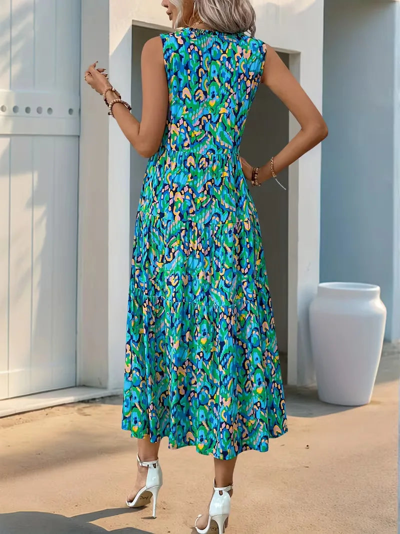 Everly | Printed Tiered Maxi Dress