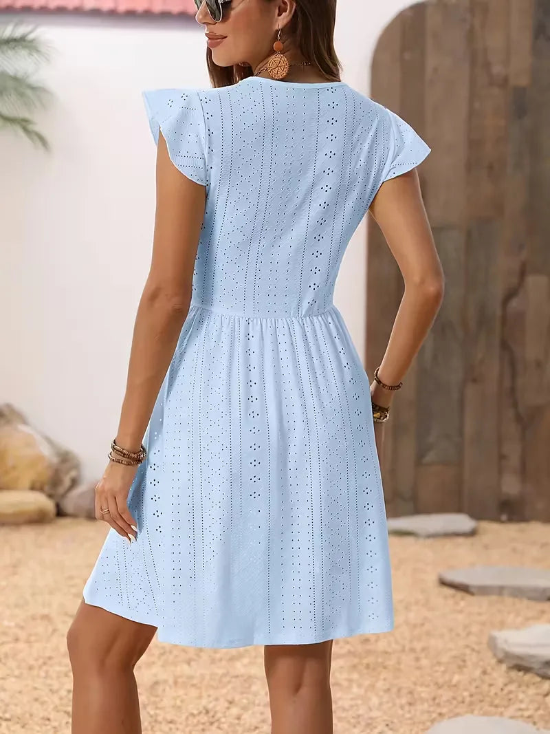 Rosalie | Lace Trim A-Line Dress